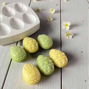 Molde Silicone 06 Cavidades Ovos de Páscoa — Moulin