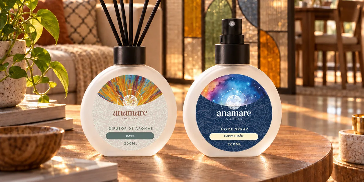 Kit Anamare com difusor de varetas e home spray