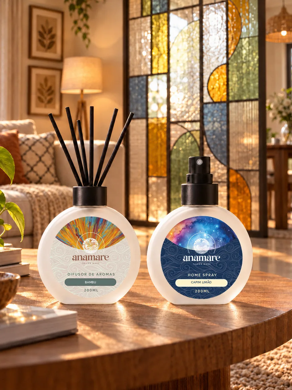 Kit Anamare com difusor de varetas e home spray